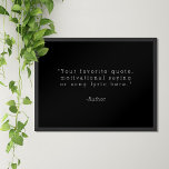 Create Your Own Custom Quote Poster<br><div class="desc">Create your own custom quote poster wall art. Features minimalist typewriter typography.</div>