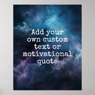 Create Your Own Custom Quote Poster - Galaxy Stars