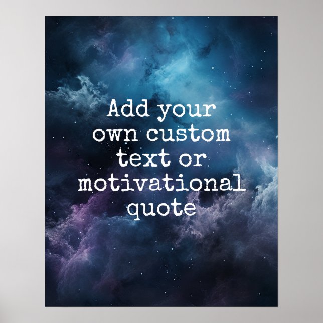 Create Your Own Custom Quote Poster - Galaxy Stars (Front)