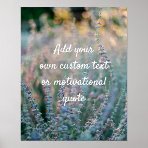 Create Your Own Custom Quote Poster Lavender Field
