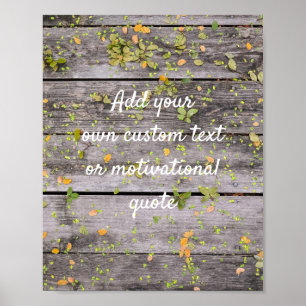 Create Your Own Custom Quote Poster Leaves on Wood