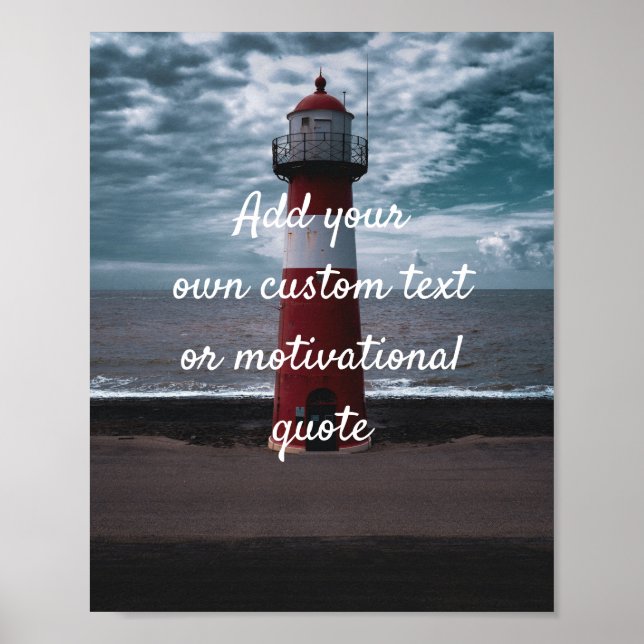 Create Your Own Custom Quote Poster - Lighthouse (Front)