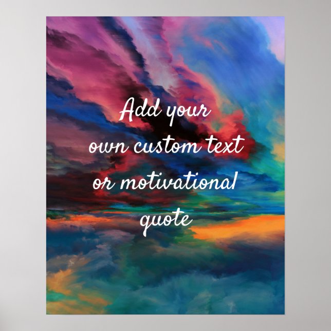 Create Your Own Custom Quote Poster - Skies (Front)