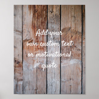 Create Your Own Custom Quote Poster Wooden Boards