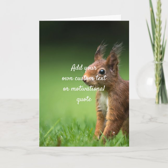 Create Your Own Custom Quote - Squirrel Card (Front)