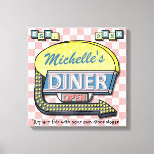 Create Your Own Custom Retro 50's Diner Sign