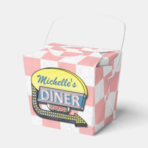 Create Your Own Custom Retro 50's Diner Sign 2 Favour Box