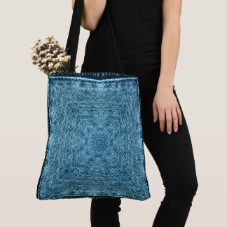 Create Your Own Custom Retro Denim Patch Print Tote Bag