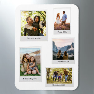 Create Your Own Custom Retro Instant Photo Collage Magnet