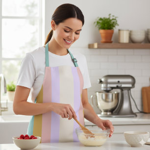 Create Your Own Custom Retro Stripe Rainbow Apron