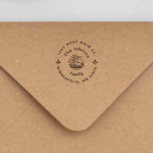 Create Your Own Custom Rustic Return Address Self-inking Stamp