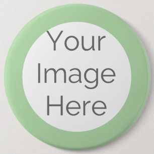 create your own custom sage green photo 6 cm round badge