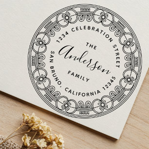 Create Your Own Custom Script Family Name Address Rubber Stamp