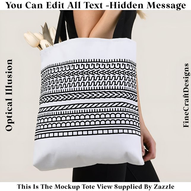 Create Your Own Custom Short Hidden Message 104B Tote Bag (Creator Uploaded)