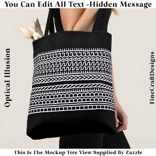 Create Your Own Custom Short Hidden Message 104W T Tote Bag