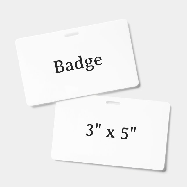 Create Your Own Custom Simple Design Badge ID Badge (Front & Back)