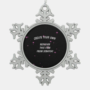 Create Your Own Custom Snowflake Pewter Christmas Ornament