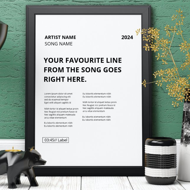 Create Your Own Custom Song  Poster (Creator Uploaded)