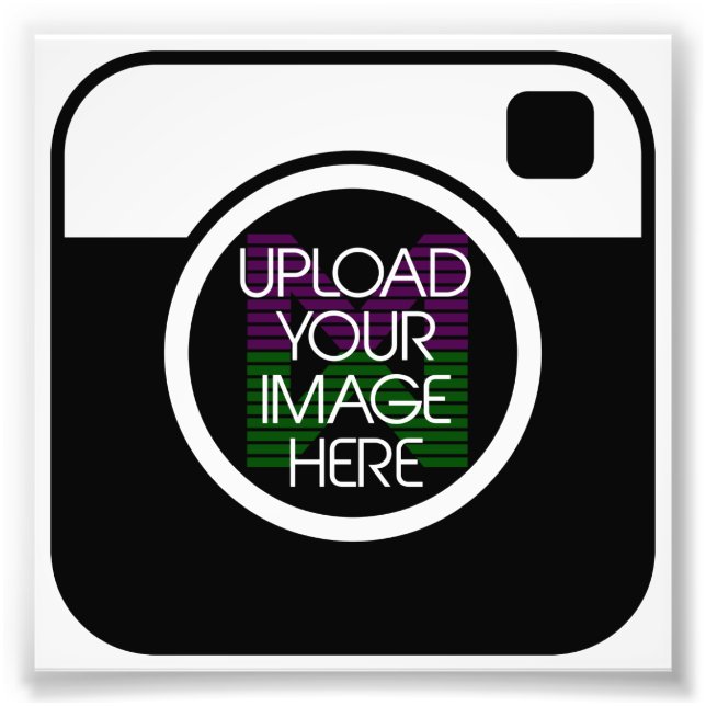 Create Your Own Custom Square Photo Print (Front)