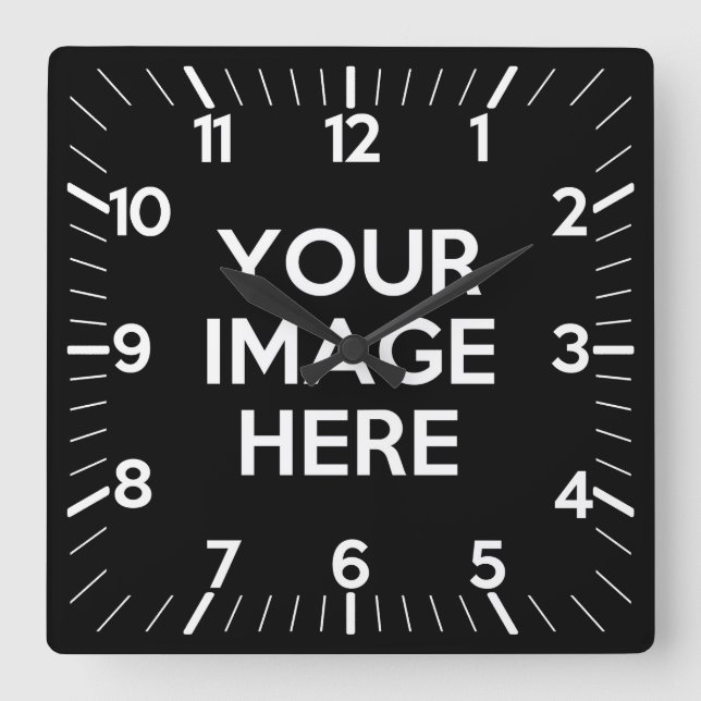 Create Your Own Custom Square Wall Clock (Front)