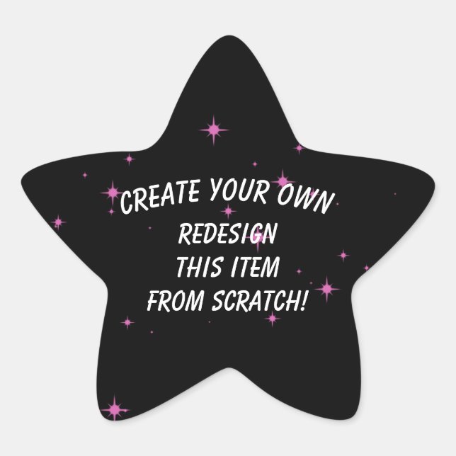 Create Your Own Custom Star Sticker (Front)