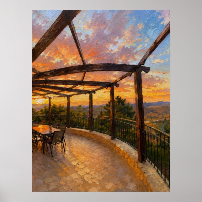 Create your own custom sunset poster (Front)