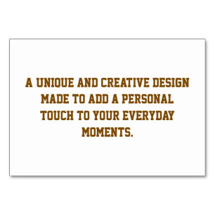 Create Your Own Custom Table Card