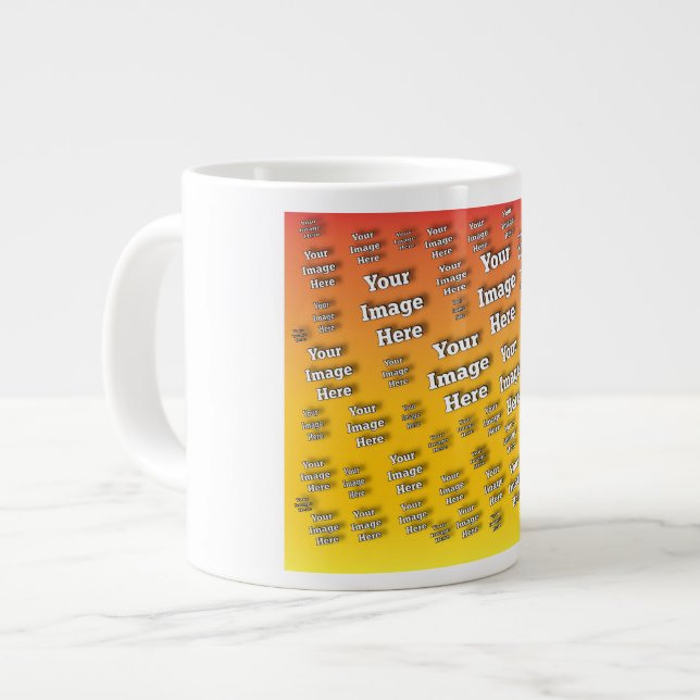 🤍 Create Your Own Custom Template Large Coffee Mug (Front Left)