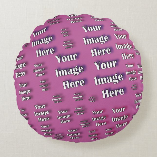 🤍 Create Your Own Custom Template Round Cushion (Front)