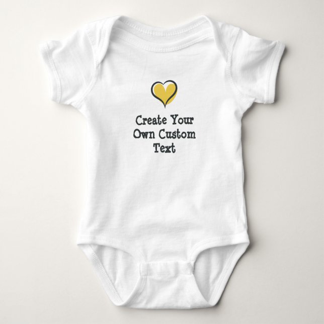 Create your own custom text baby bodysuit (Front)