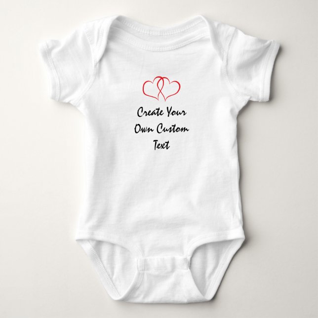 Create your own custom text baby bodysuit (Front)