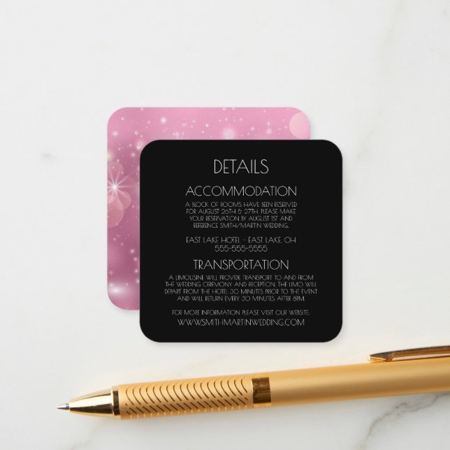 Create Your Own Custom Text Bokeh Sparkles Enclosure Card (Front/Back In Situ)