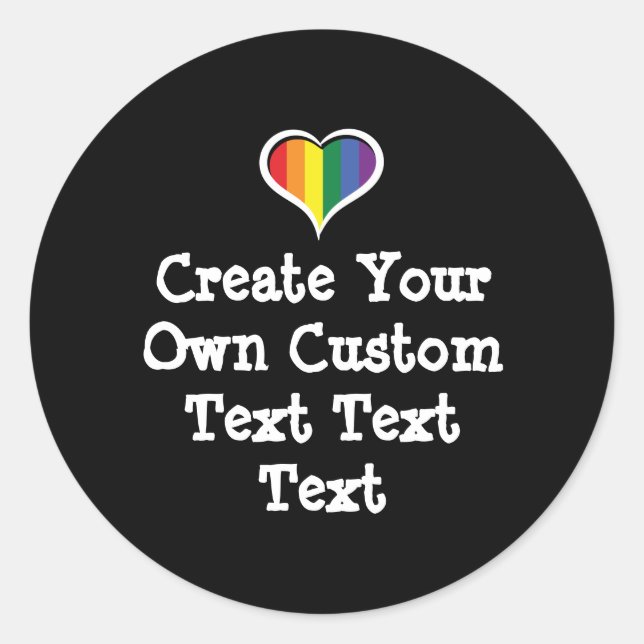 Create your own custom text classic round sticker (Front)