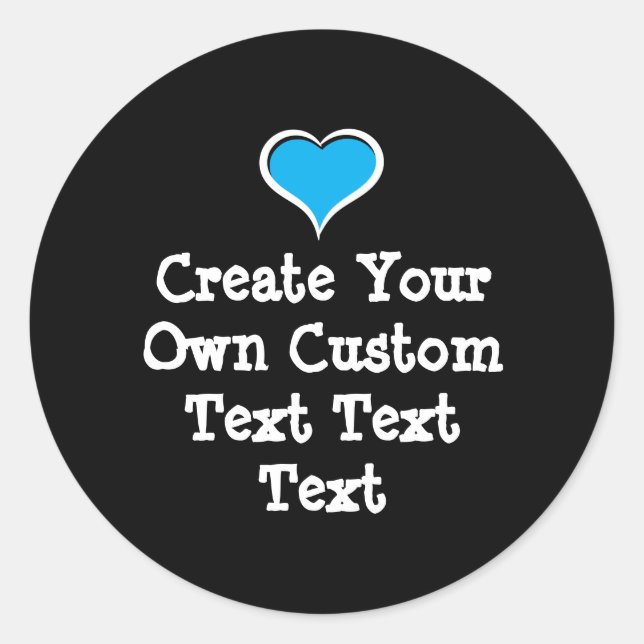 Create your own custom text classic round sticker (Front)