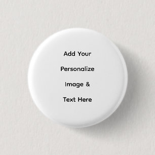 create your own custom text personalise 3 cm round badge