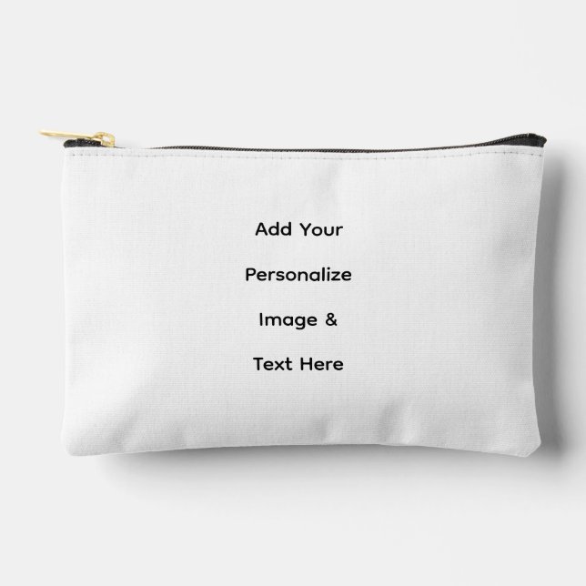 create your own custom text personalise accessory pouch (Front)
