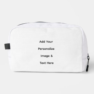 create your own custom text personalise dopp kit