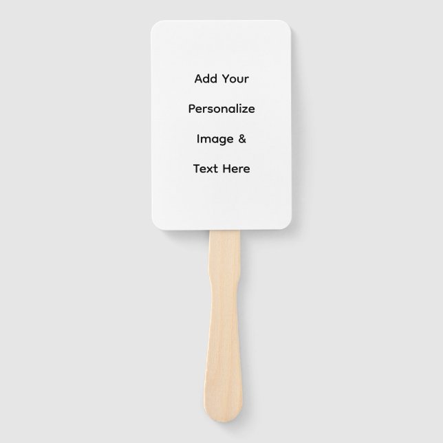 create your own custom text personalise hand fan (Front)