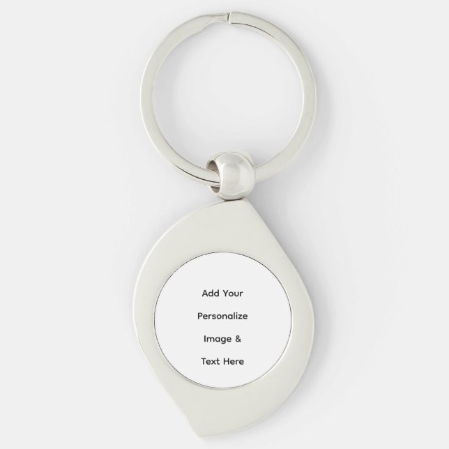 create your own custom text personalise key ring (Front)