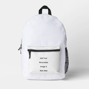 create your own custom text personalise printed backpack