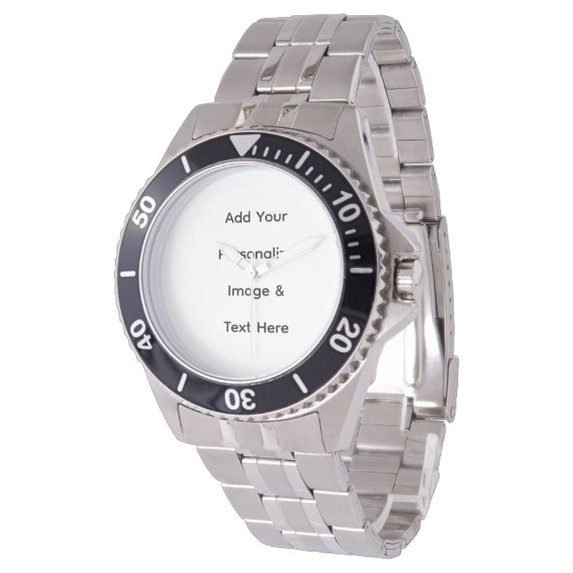 create your own custom text personalise watch (Angled)