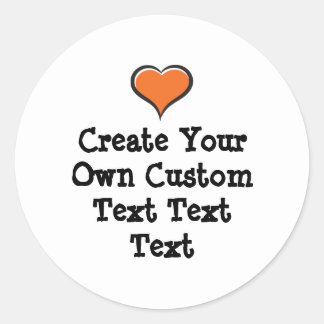 Create your own custom text white Bkgd Ver Classic Round Sticker