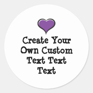 Create your own custom text white Bkgd Ver Classic Round Sticker
