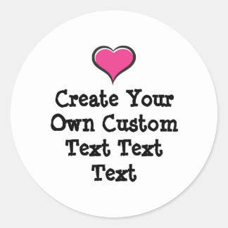 Create your own custom text white Bkgd Ver Classic Round Sticker