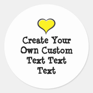 Create your own custom text white Bkgd Ver Classic Round Sticker