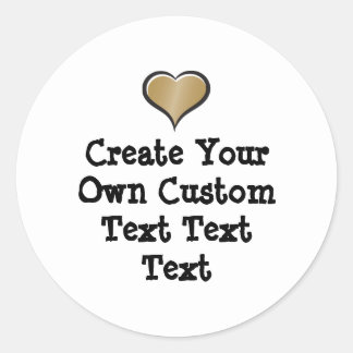 Create your own custom text white Bkgd Ver Classic Round Sticker