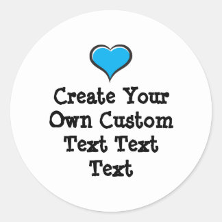 Create your own custom text white Bkgd Ver Classic Round Sticker