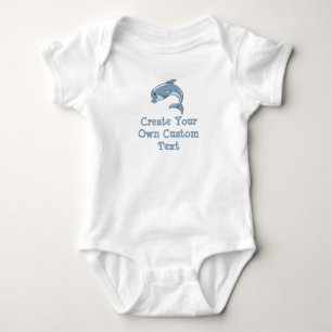 Create your own custom text with Baby Dolphin Bodysuit