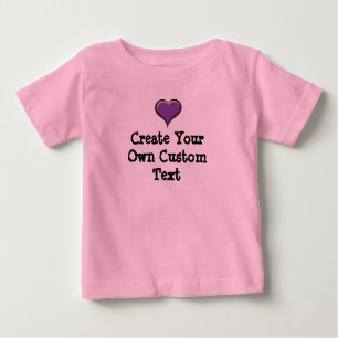 Create your own custom text with Purple Heart Baby T-Shirt