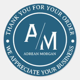 Create your own Custom Thank you Business handmade Classic Round Sticker